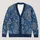 Blue Paisley Floral Motif for Relaxed Weekend Layering and Youthful Everyday Wardrobes All-over Print Knitted Cardigan - 1