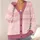 Blush Pink Looping Stripes for Soft Everyday Style and Whimsical Layering All-over Print Knitted Cardigan - 4