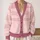 Blush Pink Looping Stripes for Soft Everyday Style and Whimsical Layering All-over Print Knitted Cardigan - 2