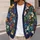 Colorful Botanical Blooms for Everyday Layering, Travel, and Weekend Style for Women All-over Print Knitted Cardigan - 5