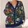 Colorful Botanical Blooms for Everyday Layering, Travel, and Weekend Style for Women All-over Print Knitted Cardigan - 4