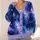Celestial Moon And Stars Galaxy Night Sky For Relaxed Everyday Layering Women All-over Print Knitted Cardigan - 4