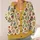 Botanical Honeycomb Flowers for Autumn Layering, Women's Cottagecore Everyday Style All-over Print Knitted Cardigan - 4