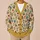 Botanical Honeycomb Flowers for Autumn Layering, Women's Cottagecore Everyday Style All-over Print Knitted Cardigan - 6
