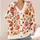 Pumpkin And Autumn Leaves For Festive Halloween Outings And Cozy Everyday Layering All-over Print Knitted Cardigan - 4