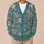 Teal Cherry Blossom Branches for Cozy Autumn Layering and Everyday Botanical Style All-over Print Knitted Cardigan - 6