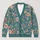 Teal Cherry Blossom Branches for Cozy Autumn Layering and Everyday Botanical Style All-over Print Knitted Cardigan - 1