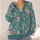Teal Cherry Blossom Branches for Cozy Autumn Layering and Everyday Botanical Style All-over Print Knitted Cardigan - 4