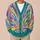 Rainbow Radiating Stripes for Colorful Everyday Layering and Festival Weekend Style All-over Print Knitted Cardigan - 6