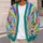Rainbow Radiating Stripes for Colorful Everyday Layering and Festival Weekend Style All-over Print Knitted Cardigan - 5