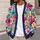Vibrant Multicolor Floral Blooms For Autumn Layering And Everyday Women's Style All-over Print Knitted Cardigan - 5