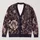 Gothic White Rose Swirls for Dark Academia Layering Teens Alternative Style All-over Print Knitted Cardigan - 1