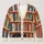 Watercolor Bookshelf and Black Cat Reading Scene for Cozy Study Days and Book Lovers All-over Print Knitted Cardigan - 1