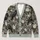 Black Crows and Ivory Roses for Moody Halloween Layering and Gothic Autumn Style All-over Print Knitted Cardigan - 1