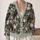 Black Crows and Ivory Roses for Moody Halloween Layering and Gothic Autumn Style All-over Print Knitted Cardigan - 2