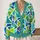 Colorful Geometric Mosaic Style for Spring Autumn Layering and Everyday Women's Wardrobe All-over Print Knitted Cardigan - 2