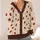 Ladybug Oatmeal Motifs For Casual Layering And Everyday Nature Style For Women Gift All-over Print Knitted Cardigan - 4