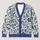 Indigo Botanical Blossoms For Relaxed Spring Layering And Everyday Women’s Wardrobe All-over Print Knitted Cardigan - 1