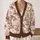 Pink Blossom Cottage Garden Scene for Spring Layering Women's Country Style All-over Print Knitted Cardigan - 2