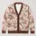 Pink Blossom Cottage Garden Scene for Spring Layering Women's Country Style All-over Print Knitted Cardigan - 1