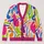 Colorful Abstract Graffiti Lines for Casual Layering and Creative Streetwear Women All-over Print Knitted Cardigan - 1