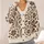 Brown Botanical Florals For Relaxed Everyday Layering, Women's Vintage-Inspired Style All-over Print Knitted Cardigan - 4