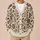 Brown Botanical Florals For Relaxed Everyday Layering, Women's Vintage-Inspired Style All-over Print Knitted Cardigan - 6