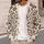 Brown Botanical Florals For Relaxed Everyday Layering, Women's Vintage-Inspired Style All-over Print Knitted Cardigan - 5