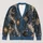 Celestial Gold Star And Chain Motifs For Relaxed Everyday Layering And Casual Style All-over Print Knitted Cardigan - 1