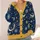 Celestial Moons And Stars For Bohemian Everyday Layering, Women’s Night-Sky Style All-over Print Knitted Cardigan - 4