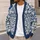 Blue and Ivory Folk Floral Motifs for Cozy Autumn Layering and Everyday Style All-over Print Knitted Cardigan - 5