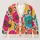 Colorful Retro Floral Blooms for Cheerful Spring Summer Everyday Layering All-over Print Knitted Cardigan - 1