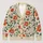 Cream Botanical Blooms for Relaxed Everyday Spring and Summer Outings and Layering All-over Print Knitted Cardigan - 1