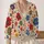 Colorful Wildflower Blooms for Relaxed Everyday Layering and Creative Casual Wardrobe All-over Print Knitted Cardigan - 2
