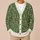 Green Frog Faces for Playful Everyday Outfits, Nature Lovers and Youthful Casual Style All-over Print Knitted Cardigan - 6