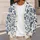 Navy Blue Botanical Flowers for Relaxed Everyday Layering and Cottage Garden Style All-over Print Knitted Cardigan - 5