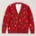 Red Holiday String Lights Cozy Layering Gift For Women Christmas Party Outfit Style All-over Print Knitted Cardigan - 1