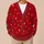 Red Holiday String Lights Cozy Layering Gift For Women Christmas Party Outfit Style All-over Print Knitted Cardigan - 6