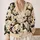 Whimsical Sheep Faces and Celestial Stars for Cozy Everyday Layering, Women’s Style All-over Print Knitted Cardigan - 2