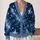 Celestial Blue Starfield for Everyday Layering and Relaxed Casual Style Outfits for Women All-over Print Knitted Cardigan - 2