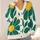 Teal Daisy Floral Sleeveless Layering Style for Spring Summer Everyday Casual Wear Women All-over Print Knitted Cardigan - 4