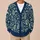 Navy Teal Paisley Florals For Bohemian Everyday Layering And Relaxed Weekend Style All-over Print Knitted Cardigan - 6