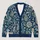 Navy Teal Paisley Florals For Bohemian Everyday Layering And Relaxed Weekend Style All-over Print Knitted Cardigan - 1