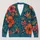 Tropical Teal Floral Motifs for Colorful Everyday Layering and Spring Outings All-over Print Knitted Cardigan - 1