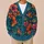Tropical Teal Floral Motifs for Colorful Everyday Layering and Spring Outings All-over Print Knitted Cardigan - 6