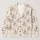 White Terrier And Wildflower Sprigs For Playful Everyday Casual Style All-over Print Knitted Cardigan - 1