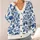 Blue Indigo Floral Botanical Blooms for Relaxed Everyday Layering and Weekend Wear All-over Print Knitted Cardigan - 4