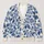 Blue Indigo Floral Botanical Blooms for Relaxed Everyday Layering and Weekend Wear All-over Print Knitted Cardigan - 1