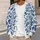 Blue Indigo Floral Botanical Blooms for Relaxed Everyday Layering and Weekend Wear All-over Print Knitted Cardigan - 5