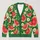 Watermelon Slices and Daisies for Bright Everyday Summer Style All-over Print Knitted Cardigan - 1